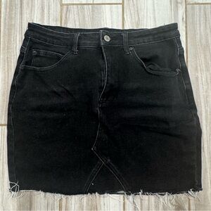 Black Denim Skirt